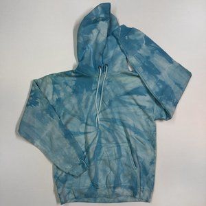 NWOT Hanes Cotton Aqua Tie Dye Hoodie